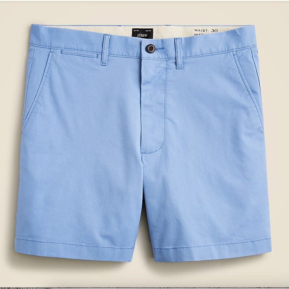 J. Crew light blue 7" stretch chino short NWT With Flaw size 35